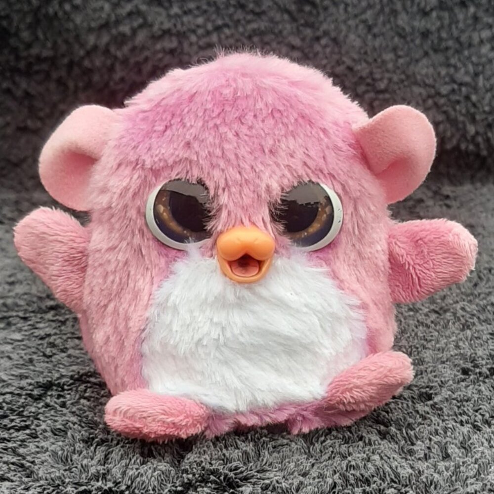 FurReal Fuzzalot Pink Monkey Interactive Animatronic Color Light Noise Works
